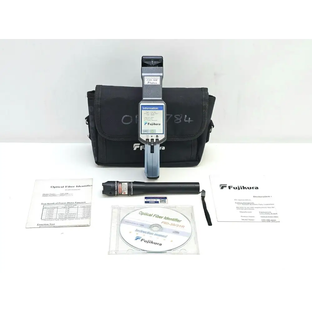 Fujikura FID-30R optical fiber identifier and power meter with VFL, front view