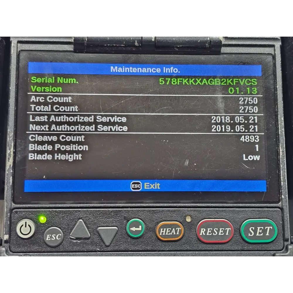 Fujikura FSM-22S fusion splicer left side panel with port connections