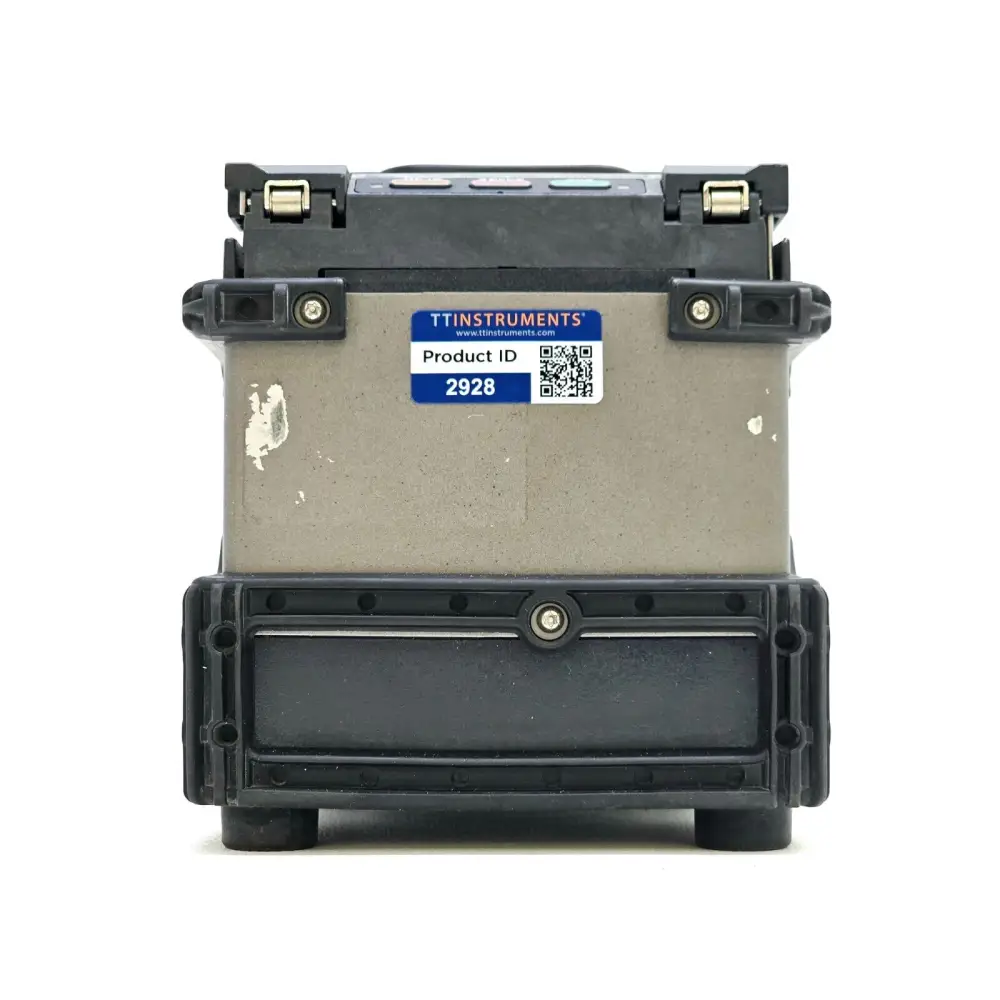Fujikura FSM-60S splicer left side view showing control panel and buttons