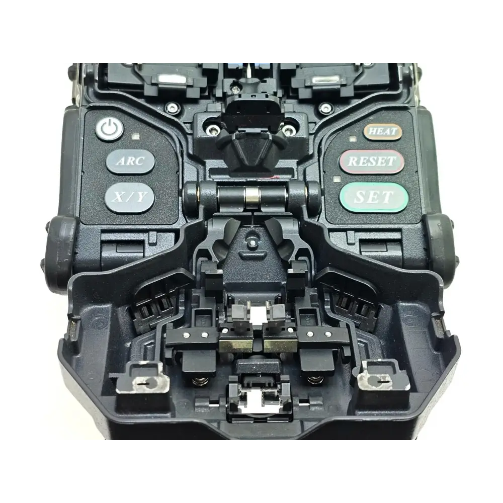 Fujikura FSM-60S splicer rear view showing battery compartment