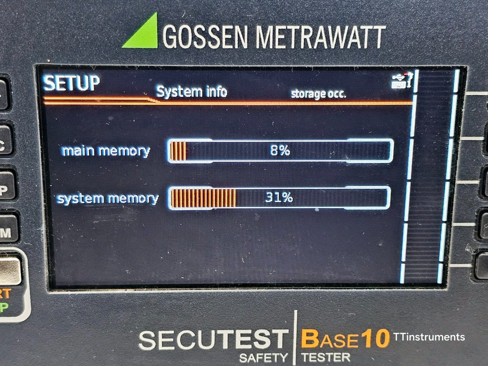 Gossen Metrawatt SECUTEST Base 10 rear panel and labelling