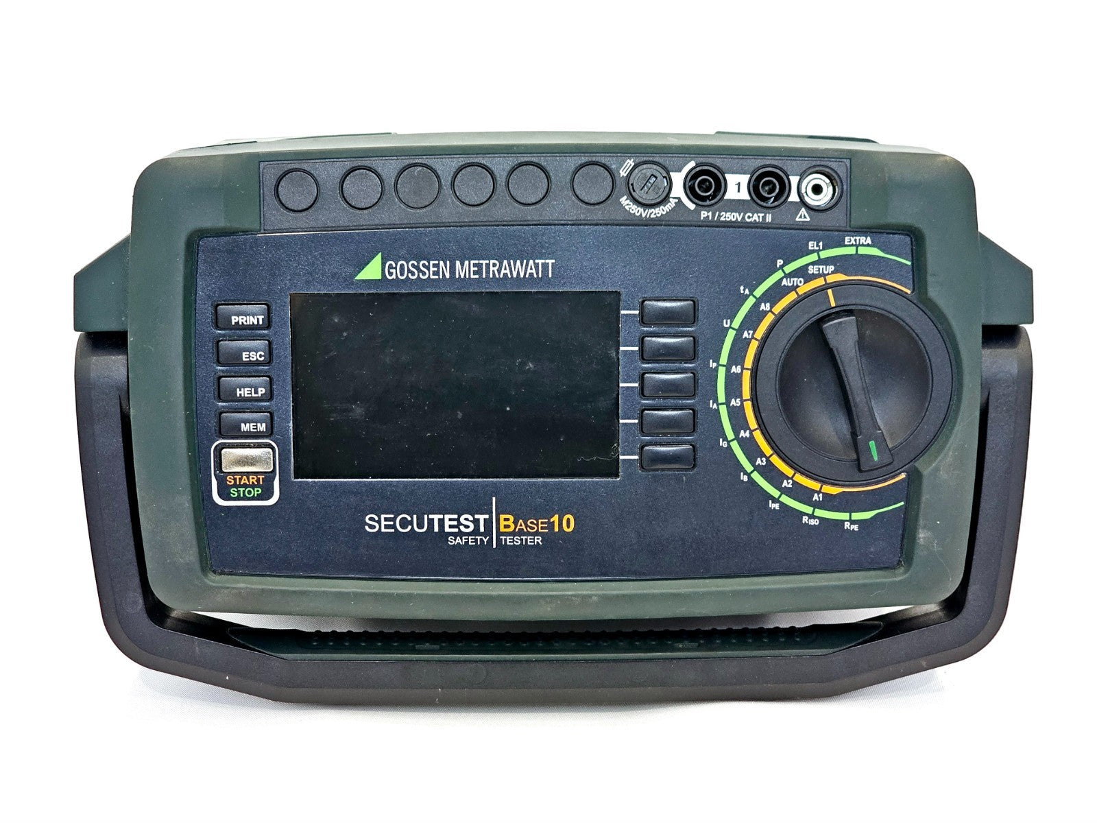 SECUTEST Base 10 M7050-V902 high-visibility display showing test screen