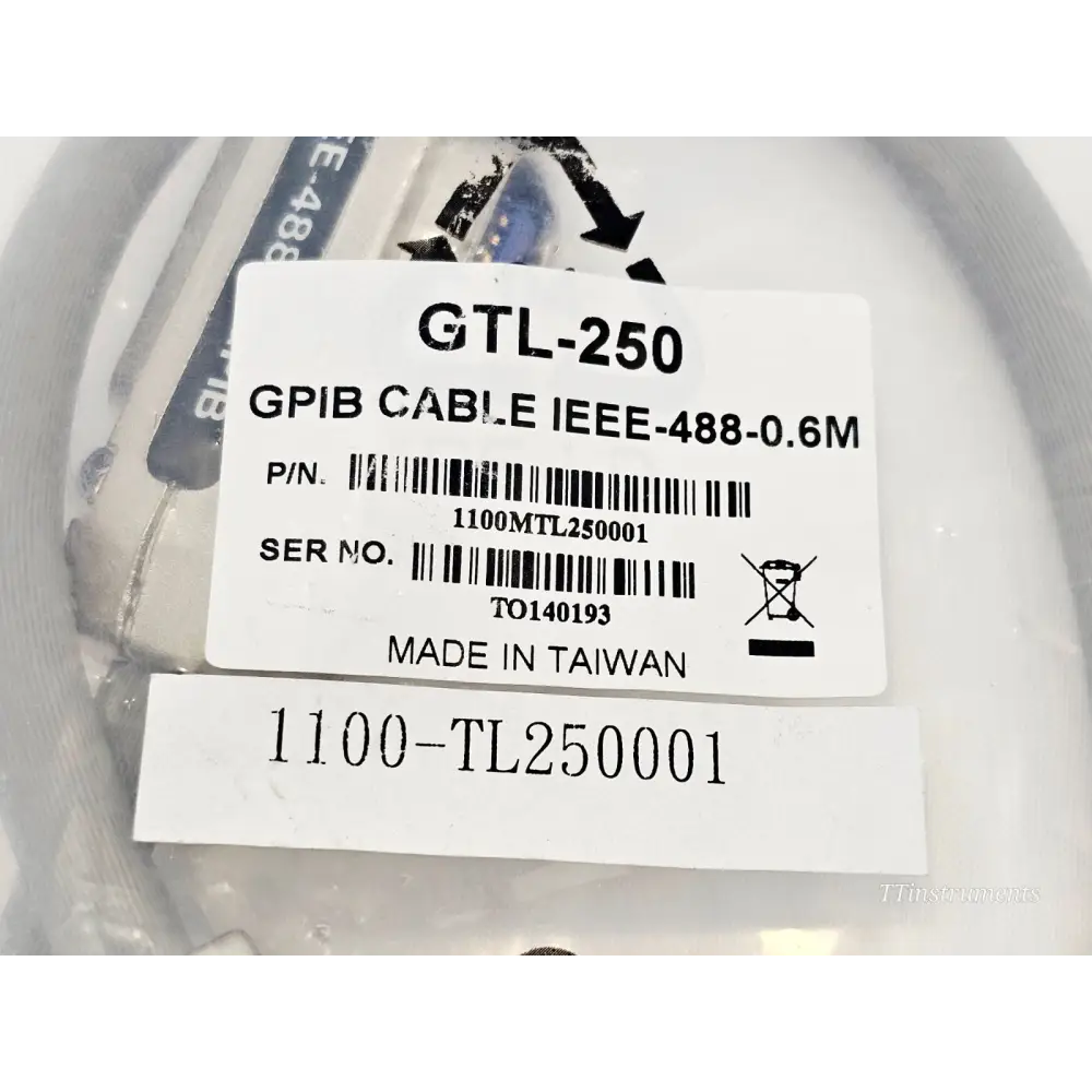 GW Instek GTL-250 GPIB Cable IEEE-488-0.6m 1100MTL250001