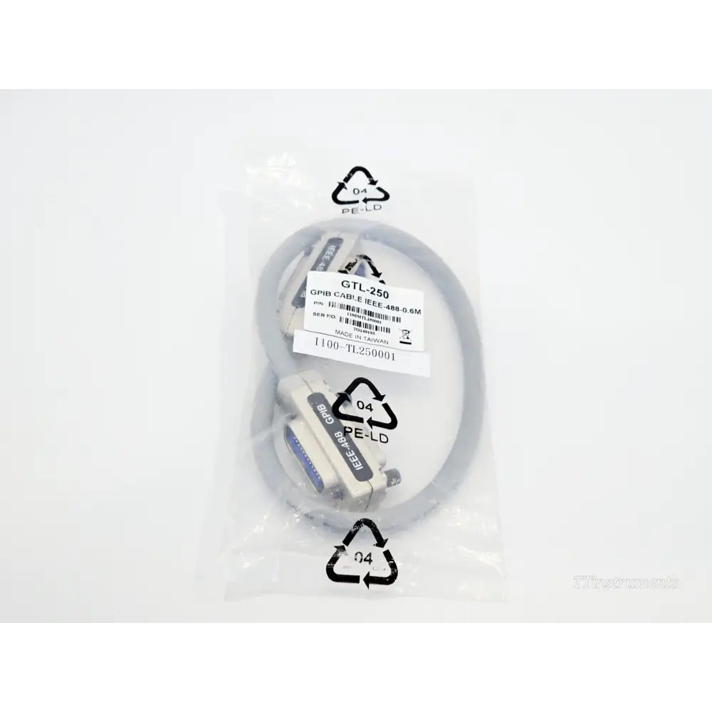 GW Instek GTL-250 GPIB Cable IEEE-488-0.6m 1100MTL250001