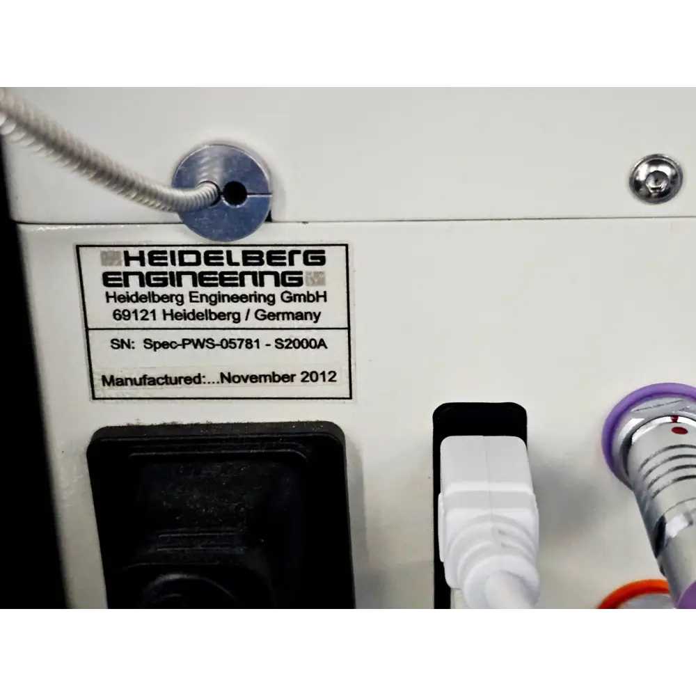 Heidelberg Engineering HRA + OCT Spectralis Imaging System MFD 2012