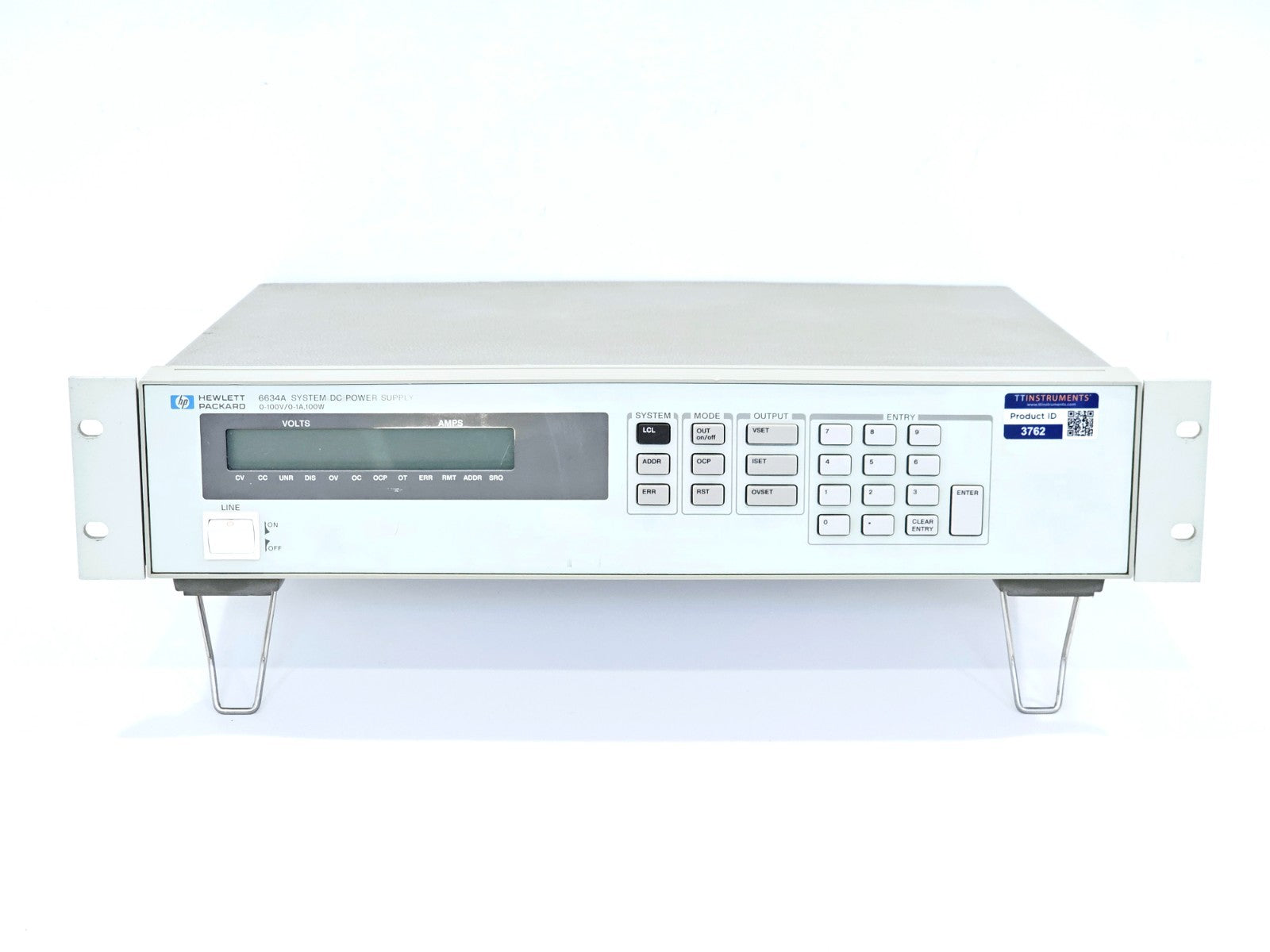 HP Agilent 6634A DC Power Supply 0-100V 0-1A 100W