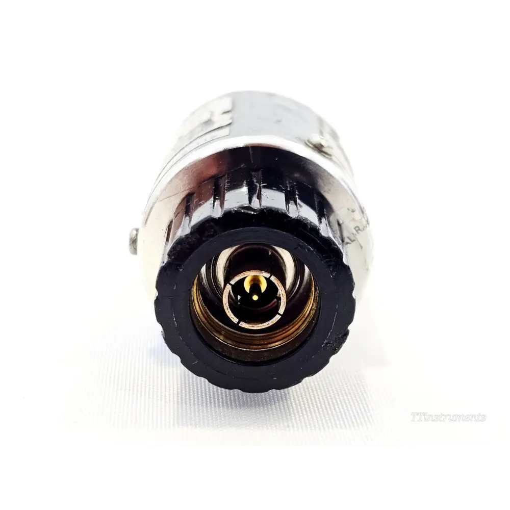 HP Agilent 478A Thermistor Mount top view showing Type N male RF input connector and coupling ring