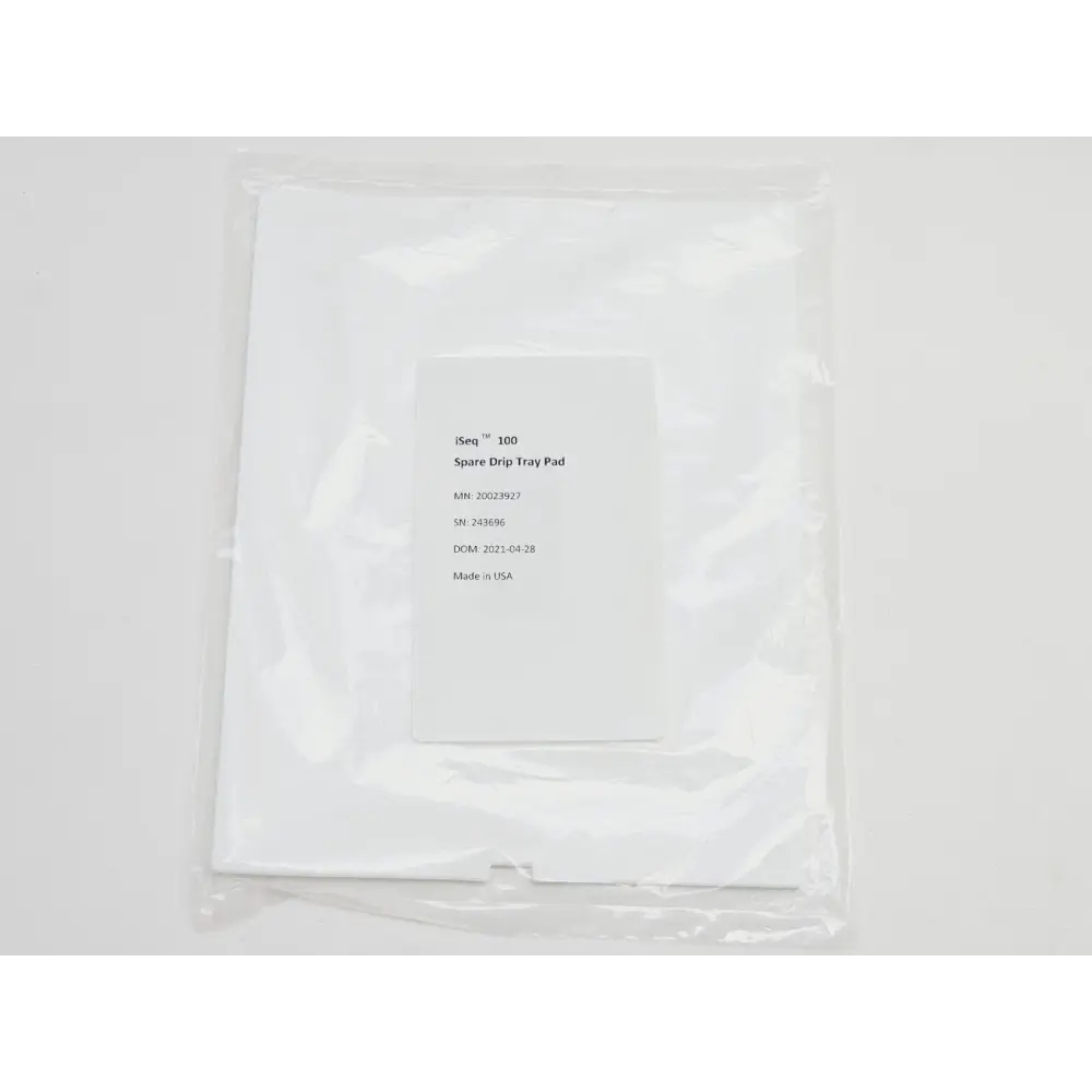 Illumina iSeq 100 instrument serial number and certification label detail