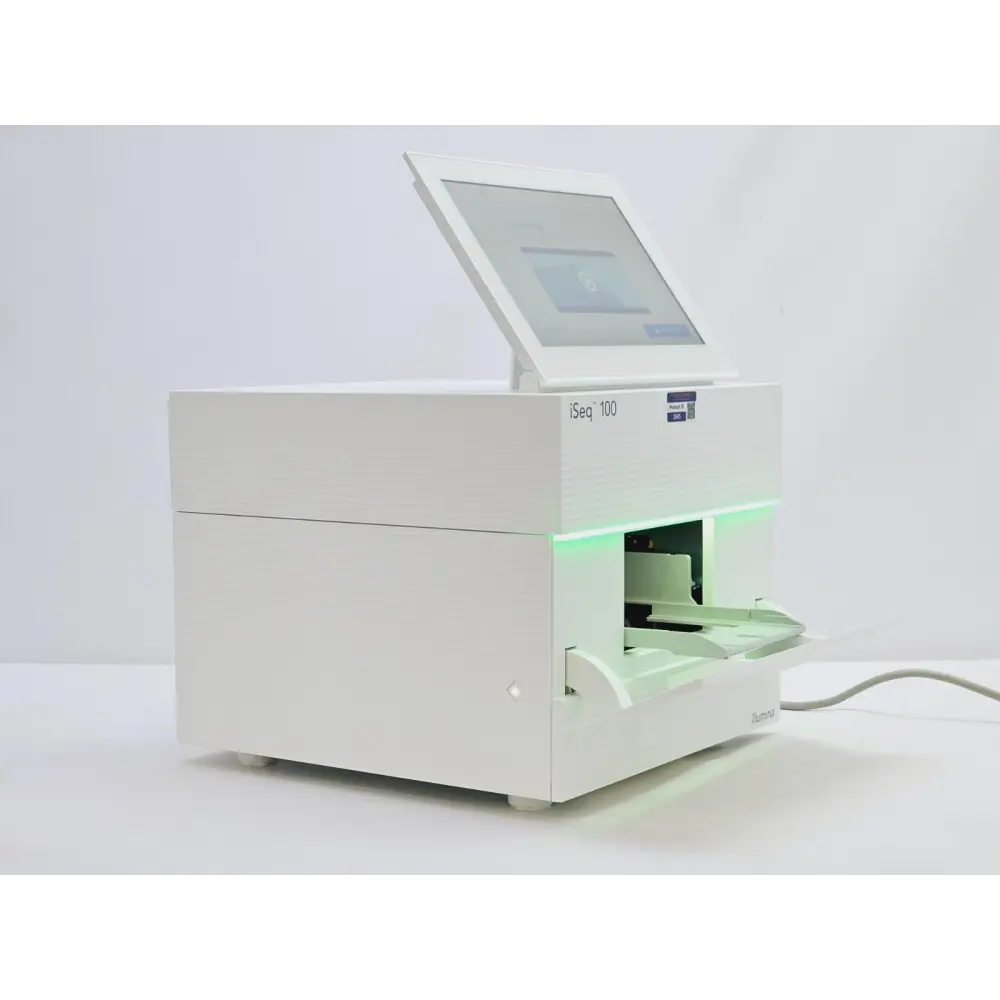 Illumina iSeq 100 touchscreen interface and front panel controls