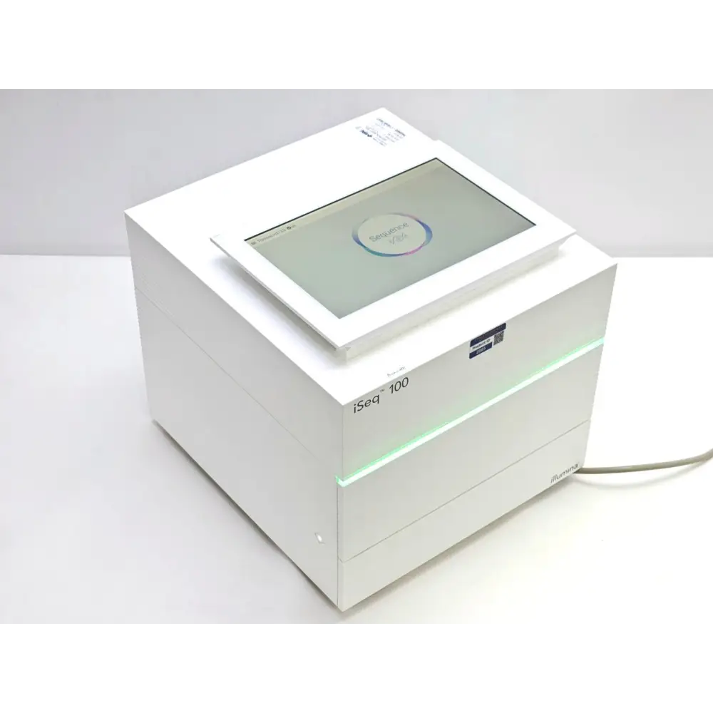 Illumina iSeq 100 software interface displayed on instrument screen