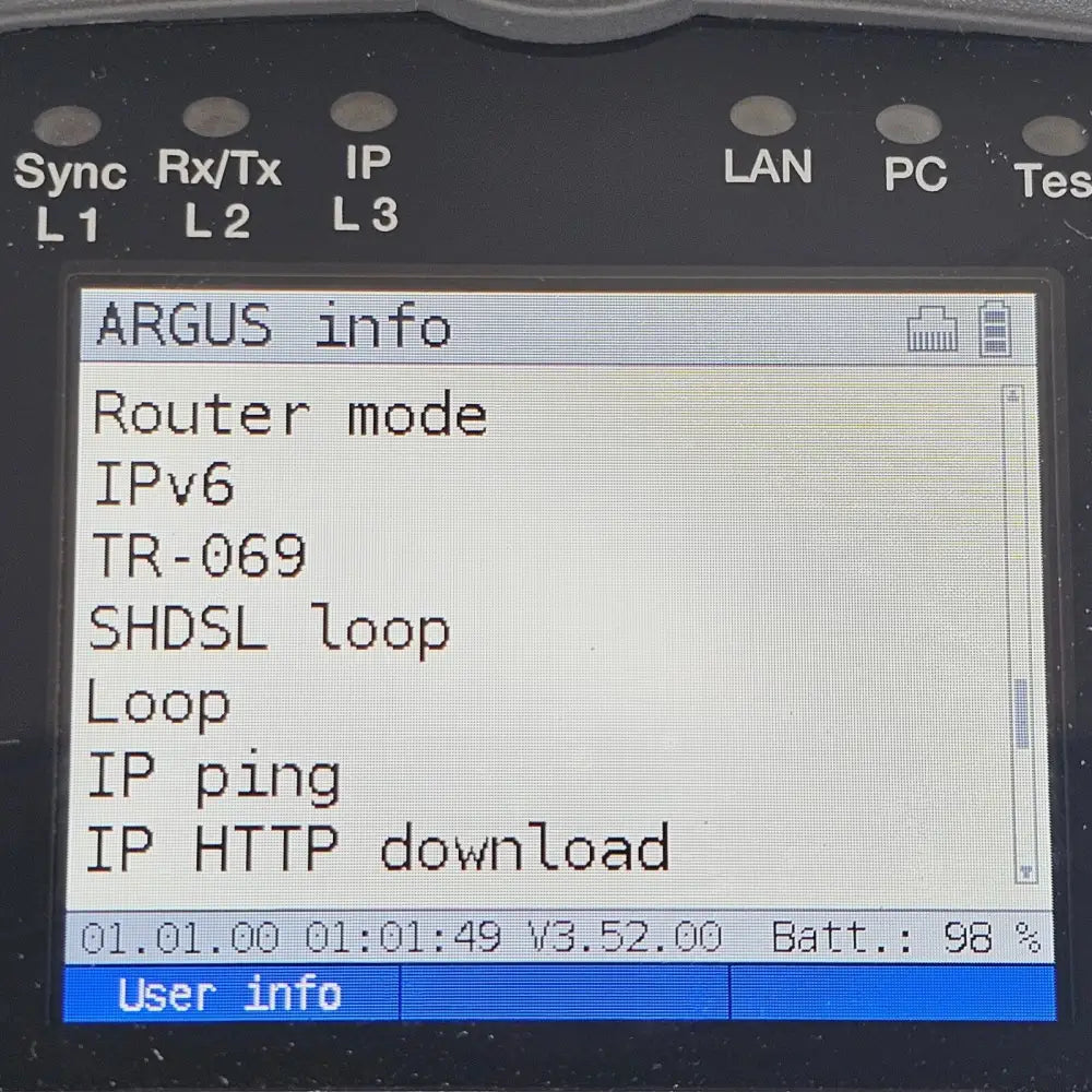Intec Argus 166 bottom view showing power input and cable ports