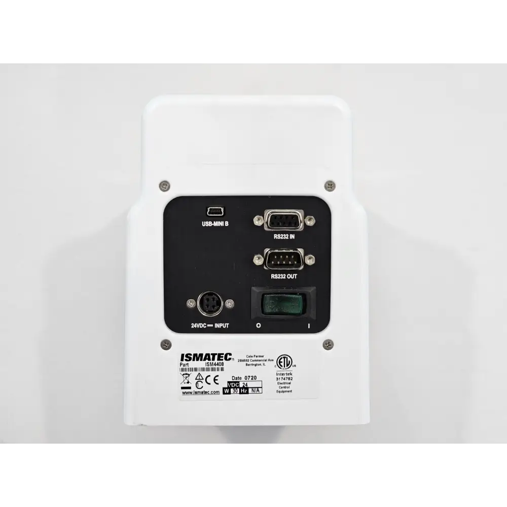Ismatec Reglo ICC pump display and front panel controls detail view