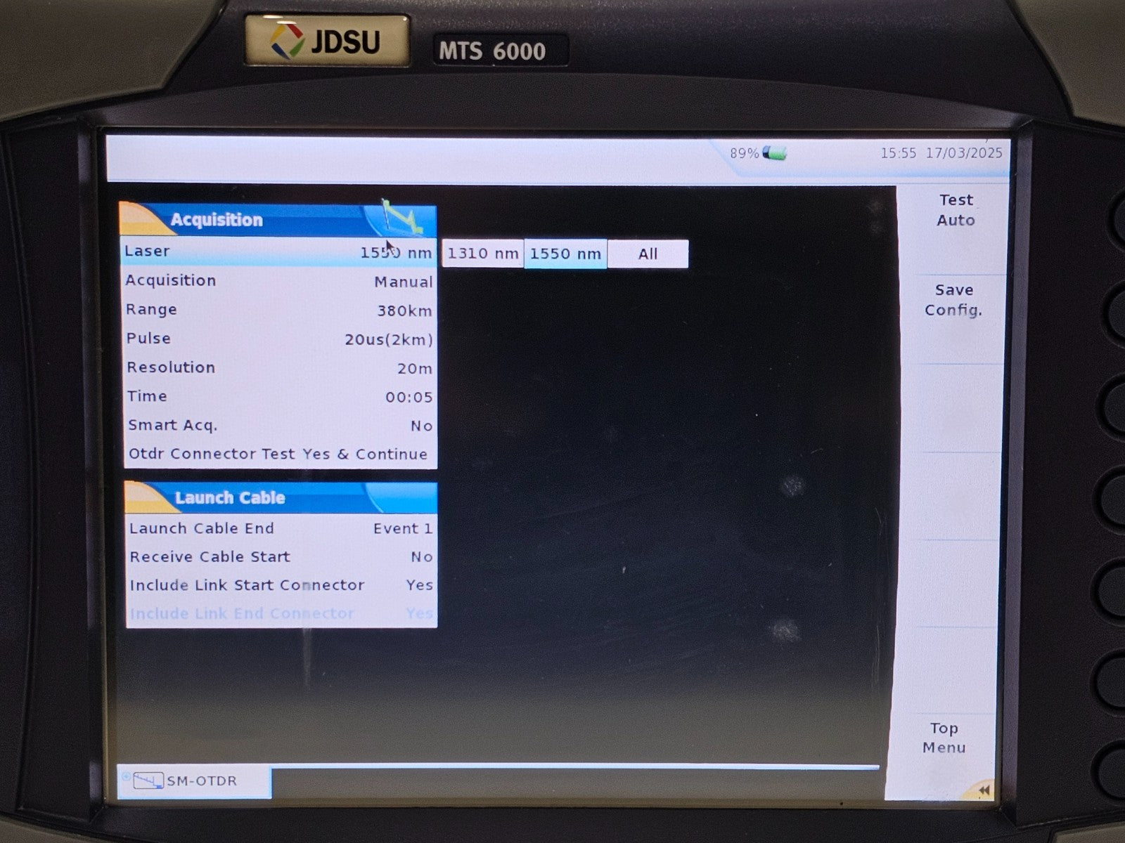 JDSU MTS 6000 with 8126 LR OTDR 1310/1550 nm Singlemode Long Range