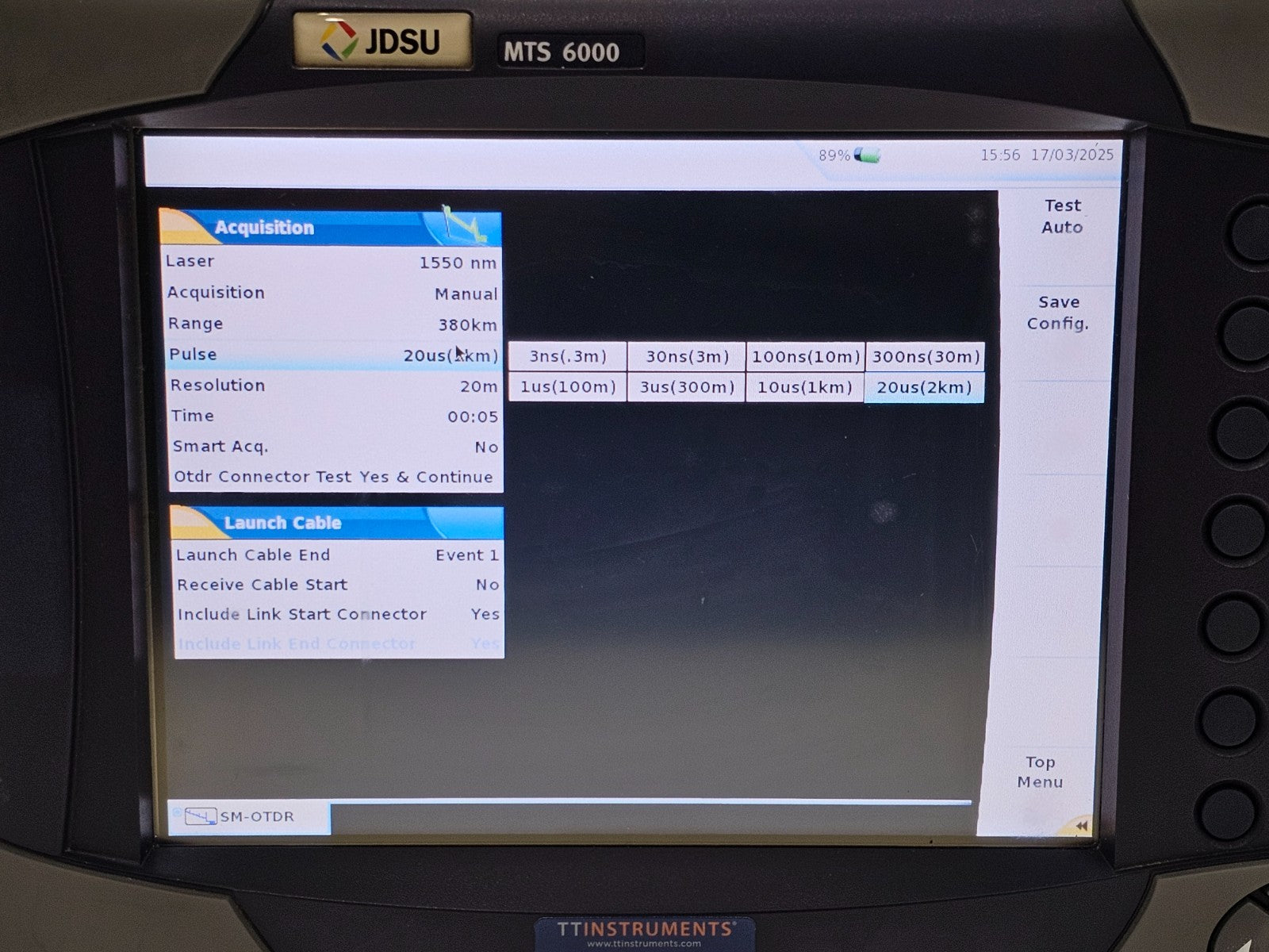 JDSU MTS 6000 with 8126 LR OTDR 1310/1550 nm Singlemode Long Range