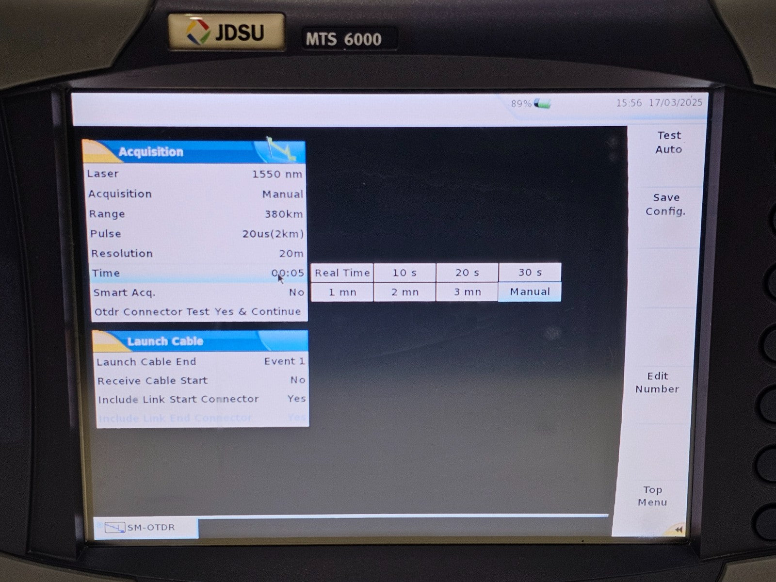 JDSU MTS 6000 with 8126 LR OTDR 1310/1550 nm Singlemode Long Range