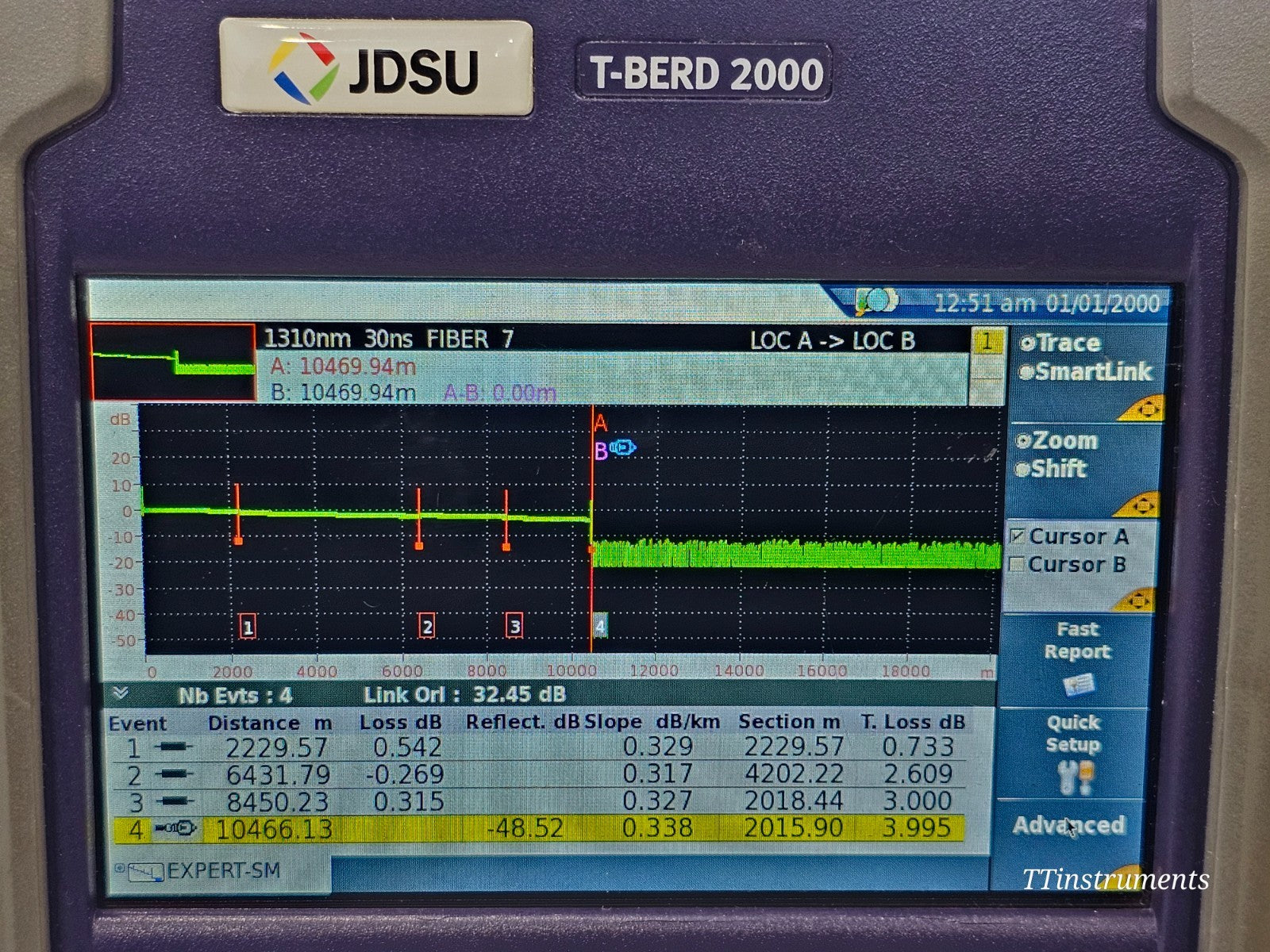 JDSU T-BERD 2000 + 4146 QUAD OTDR SM MM 850/1300 1310/1550 + P5000i Scope