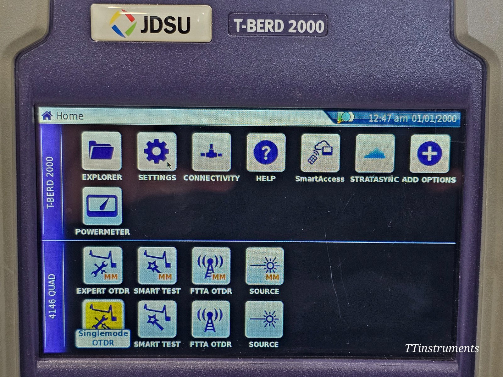 JDSU T-BERD 2000 + 4146 QUAD OTDR SM MM 850/1300 1310/1550 + P5000i Scope