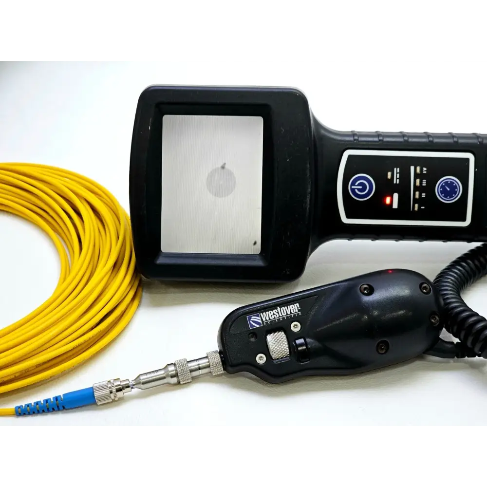 JDSU Westover FBP-HD1 fiber scope probe and carry case open showing contents