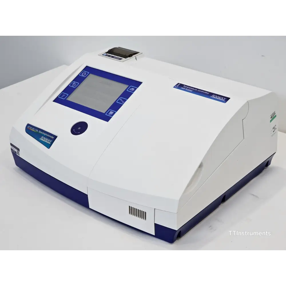 Jenway 6715 sample compartment open showing modular cuvette holder
