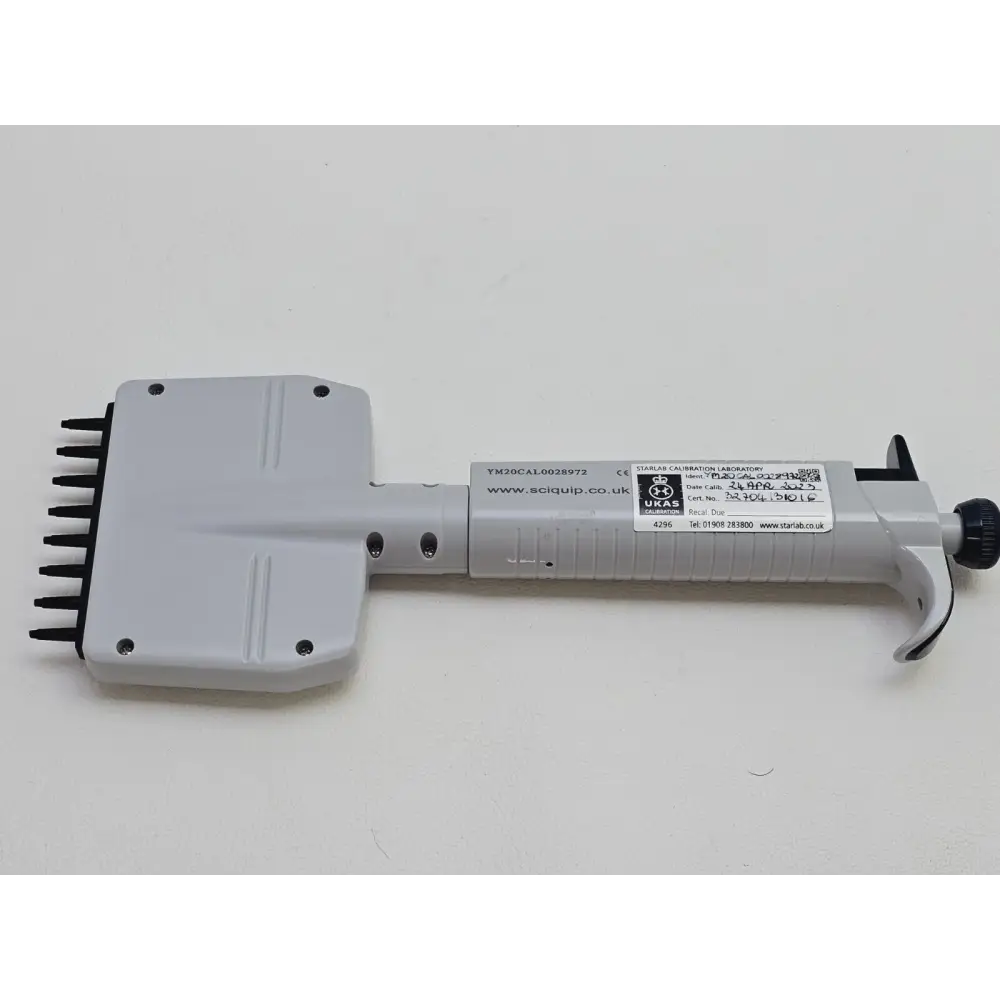 SciPette single-channel pipettors 2-20 µL, 10-100 µL and 20-200 µL from used lab lot