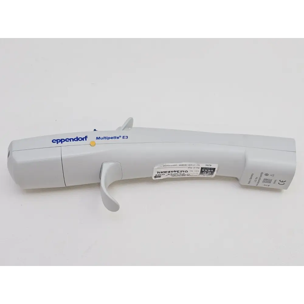 Sartorius Picus electronic pipettor close-up showing colour LCD display