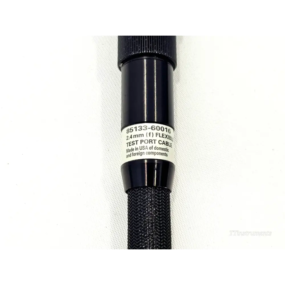 Agilent 85133-60016 2.4mm flexible test port cable label showing part number and cable type
