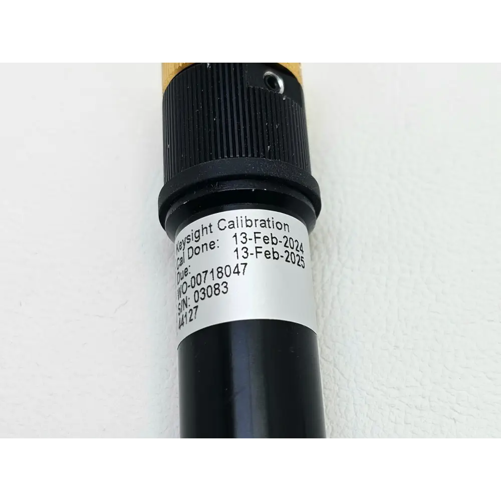 Keysight 85133-60016 cable showing calibration tag attached to cable assembly