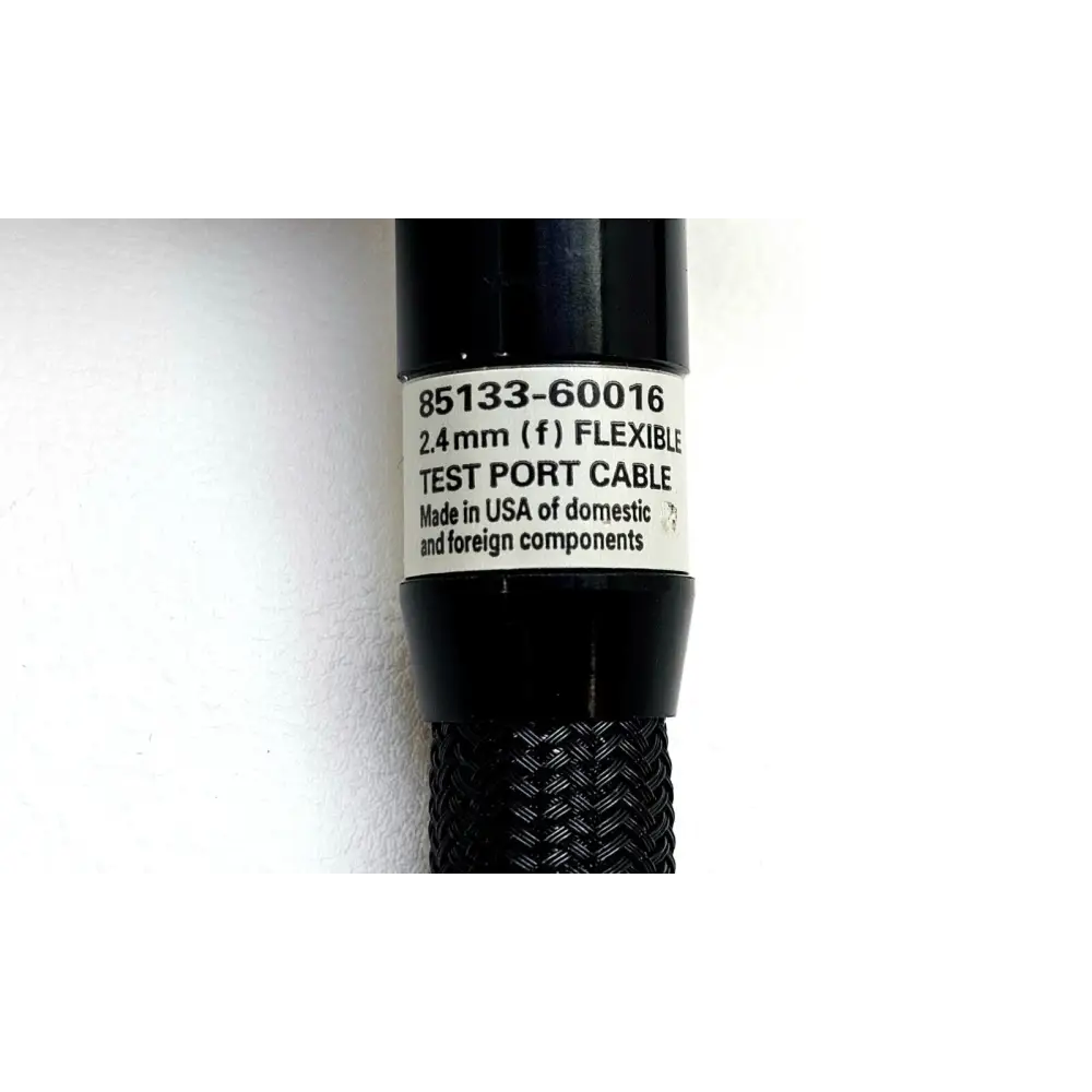 Keysight 85133-60016 2.4mm test port cable connector and cable jacket detail