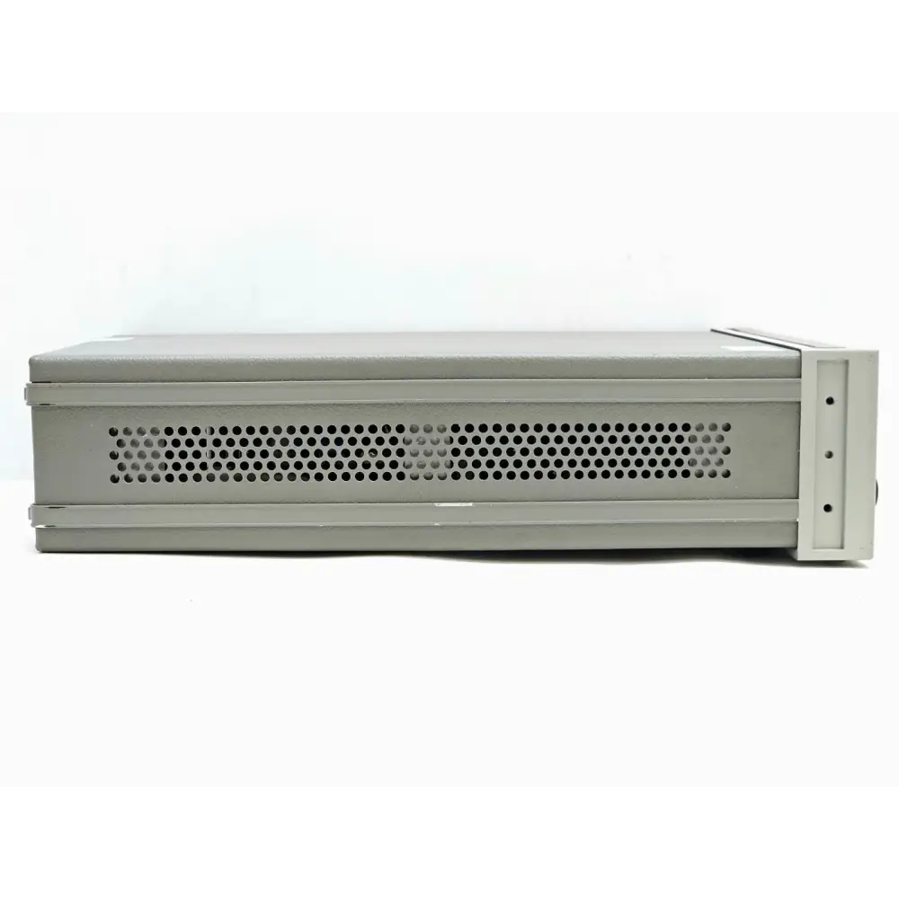 Agilent 83430A Lightwave Transmitter bottom view showing ventilation slots and rack-mount feet