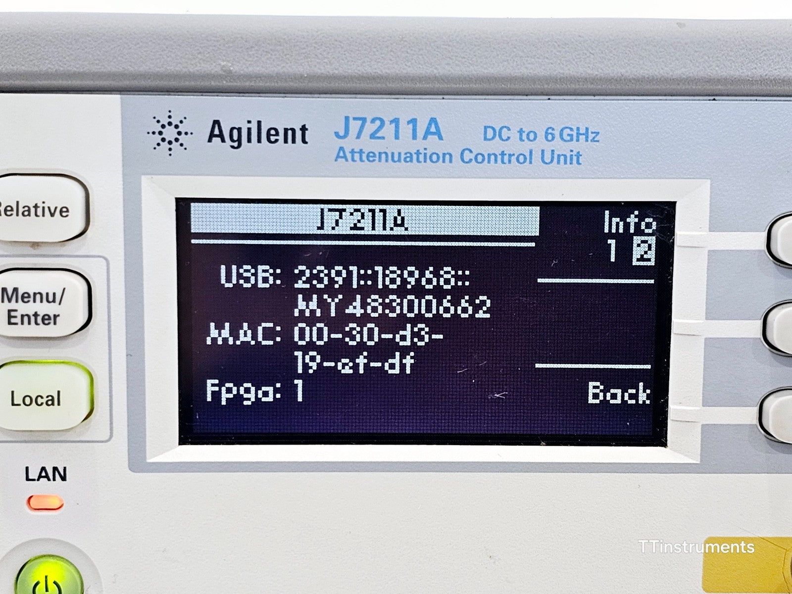 Keysight Agilent J7211A Attenuation Control Unit DC to 6 GHz 121 dB 1 dB Step