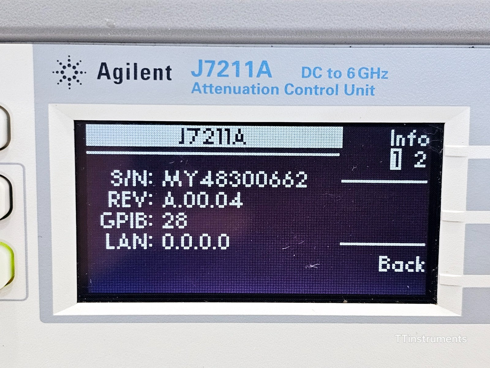 Keysight Agilent J7211A Attenuation Control Unit DC to 6 GHz 121 dB 1 dB Step