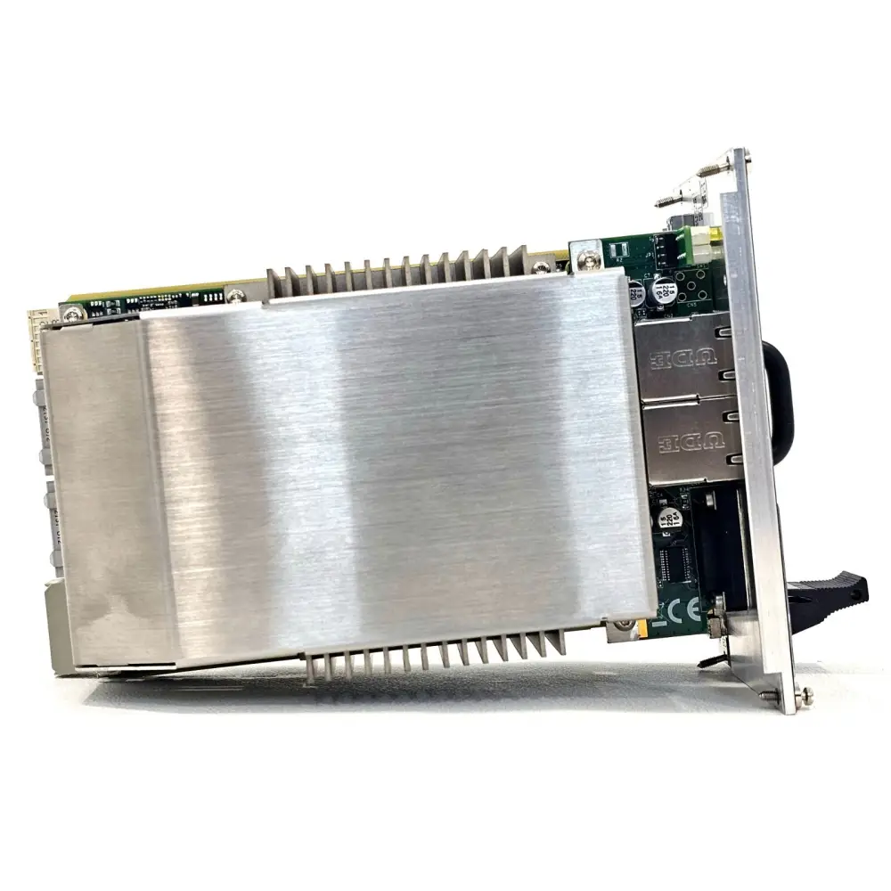 Keysight M9035A PXIe Embedded Controller front panel close-up showing removable 256GB SSD bay