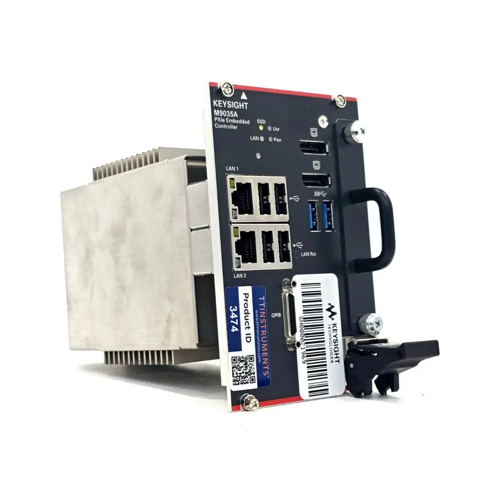 Keysight M9035A PXIe Embedded Controller module right-side angle view