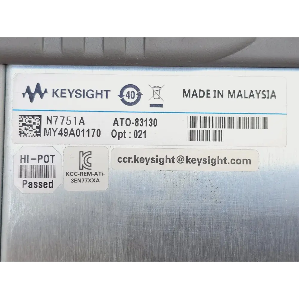 Keysight Agilent N7751A Optical Attenuator & Power Meter Option 021 SMF