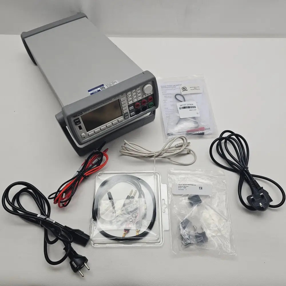 Keysight B2912A B2900A series SMU label and model identification plate detail