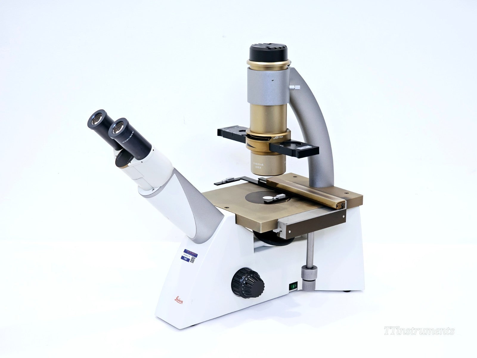 Leica DMi1 Inverted Microscope w/ Flexacam C1 Camera 4x 10x Objectives