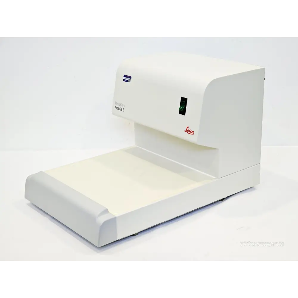 Leica HistoCore Arcadia C Cold Plate angled right-side view showing full unit with cooling surface and housing