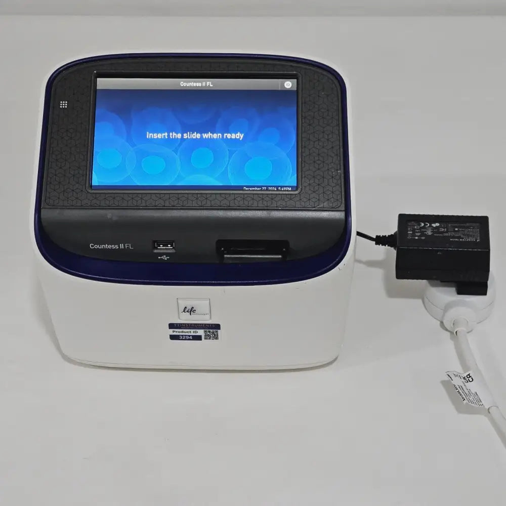 Life Technologies Countess II FL cell counter right-side profile view showing compact benchtop housing