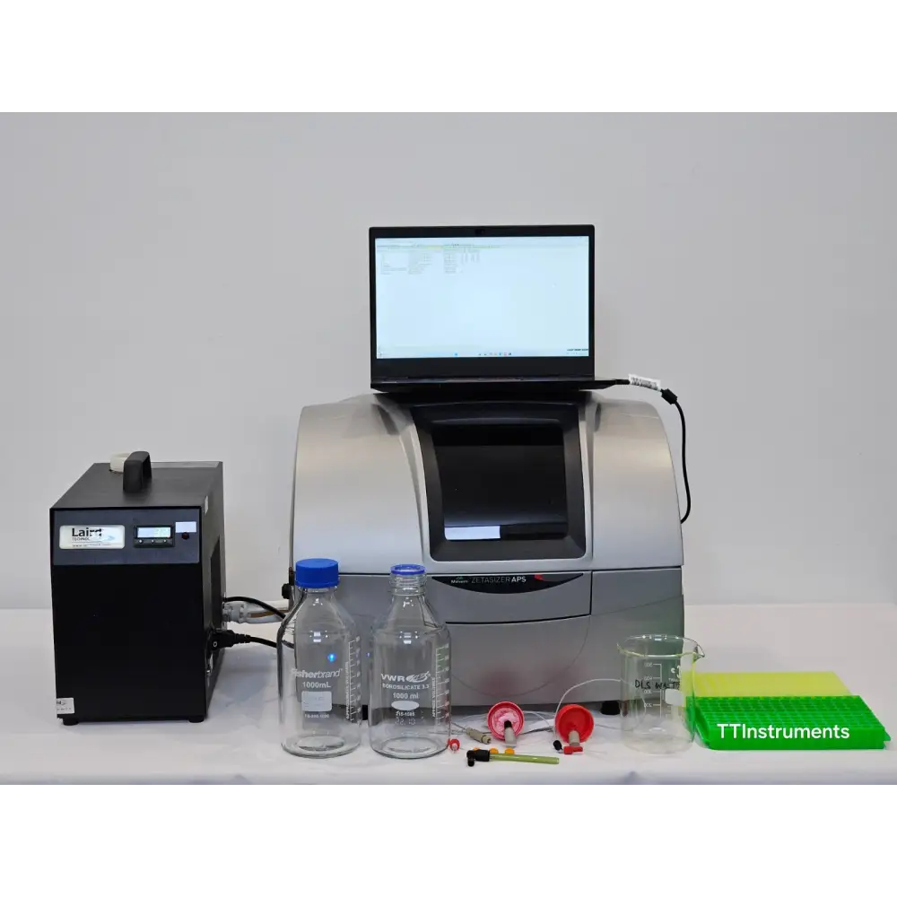 Malvern Panalytical Zetasizer APS2000 DLS particle size analyzer, front view showing instrument body and plate access