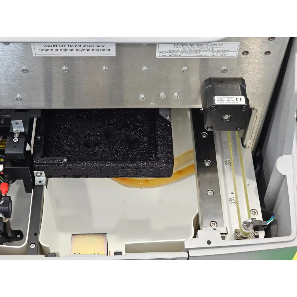 Zetasizer software on laptop showing colour-coded plate navigator and SOP measurement setup screen