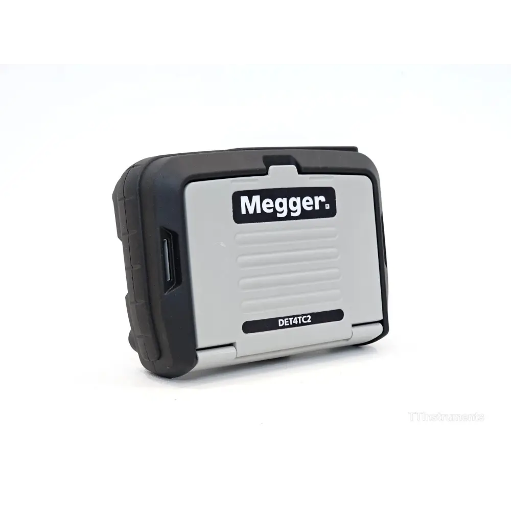 Megger DET4TC2 earth tester rear view showing battery compartment for 8 AA cells