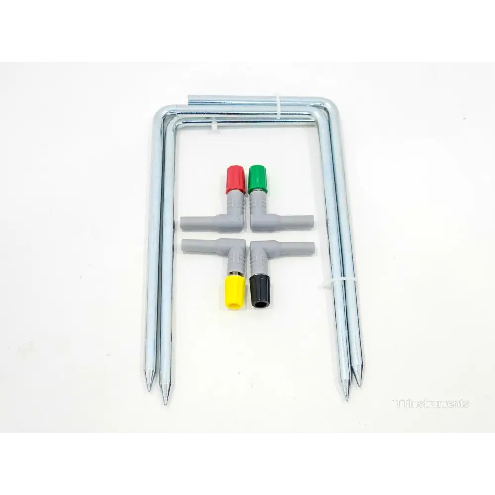 Megger DET4TC2 earth tester side profile showing robust carry handle and sealed enclosure