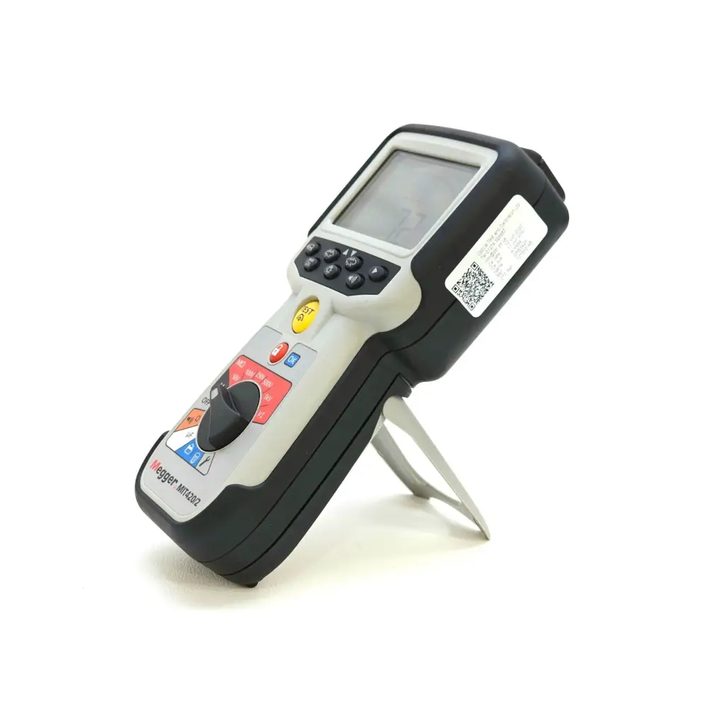 Megger MIT420/2 insulation tester side profile showing rubber over-moulded housing and test terminals