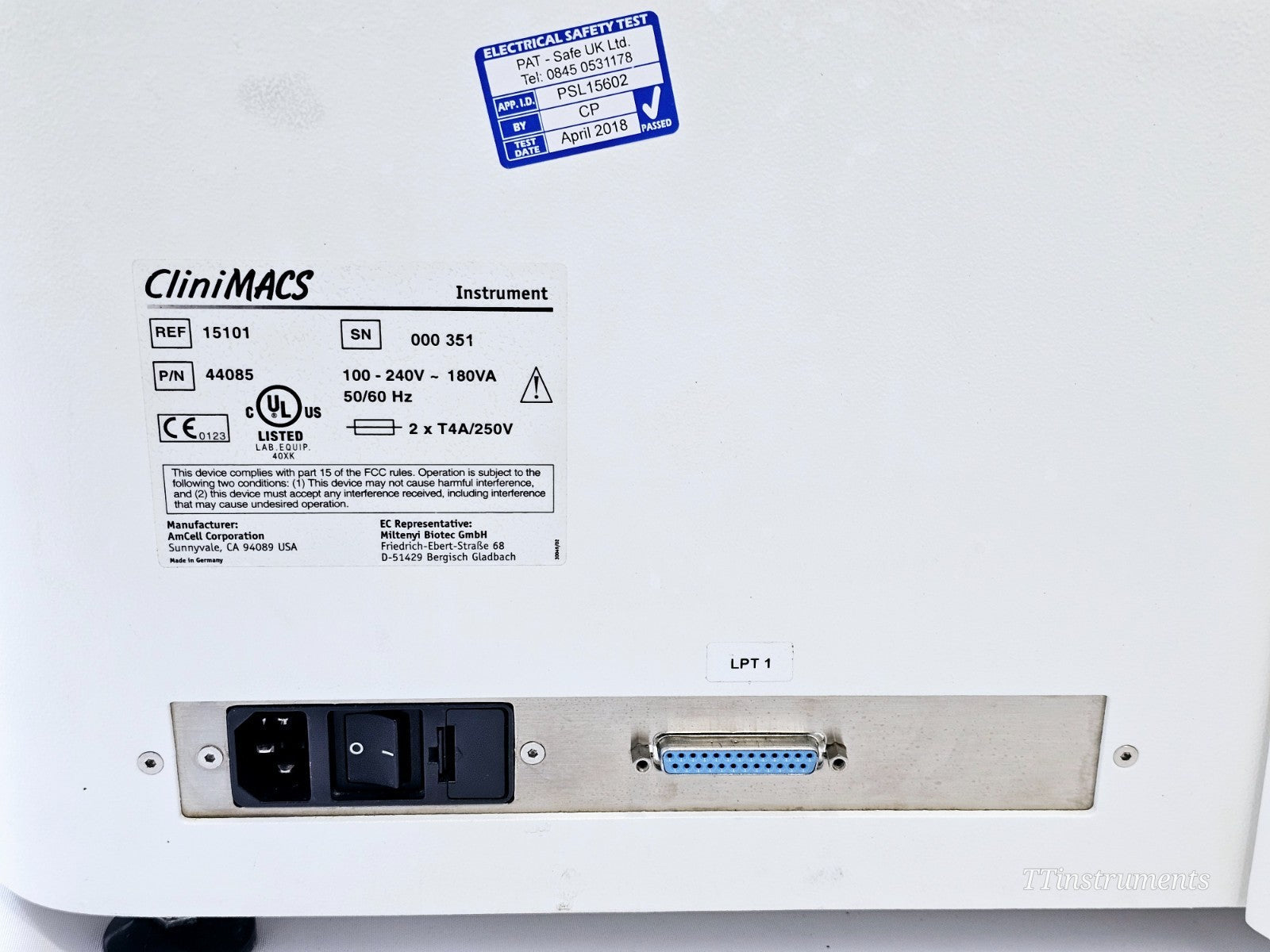 Miltenyi Biotec CliniMACS 44085 Cell Separation System 15101