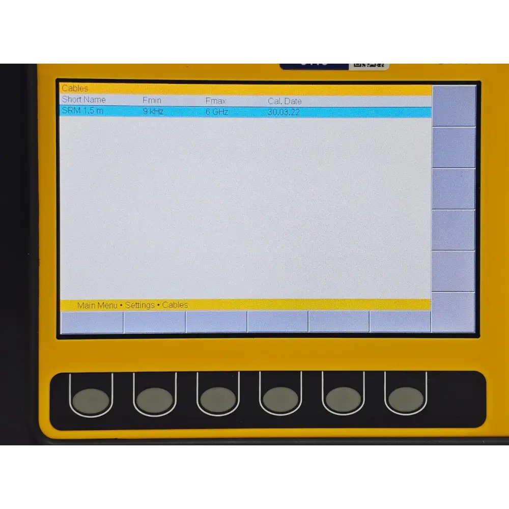 Narda SRM-3006 selective radiation meter top-down view showing full instrument layout