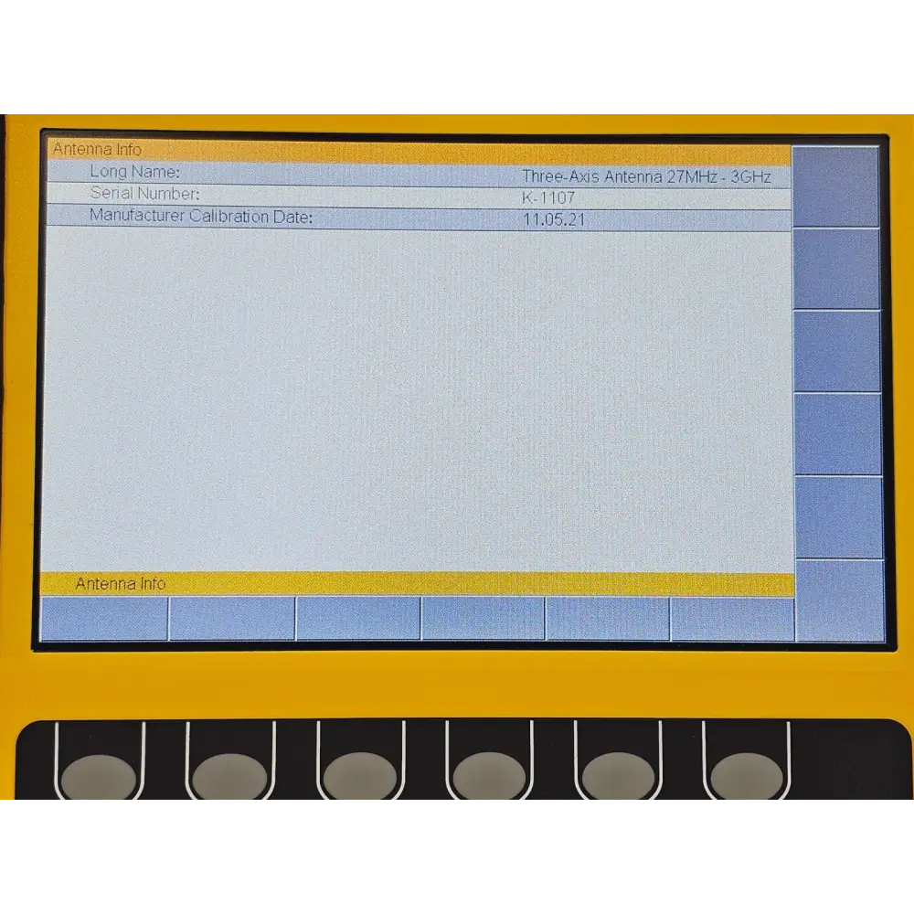 Narda SRM-3006 meter side profile highlighting ergonomic handheld form factor