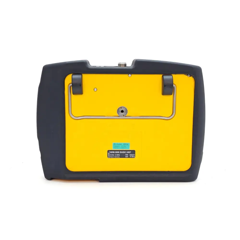 Narda SRM-3006 and 3501/03 probe alongside carry case and RF cable accessories