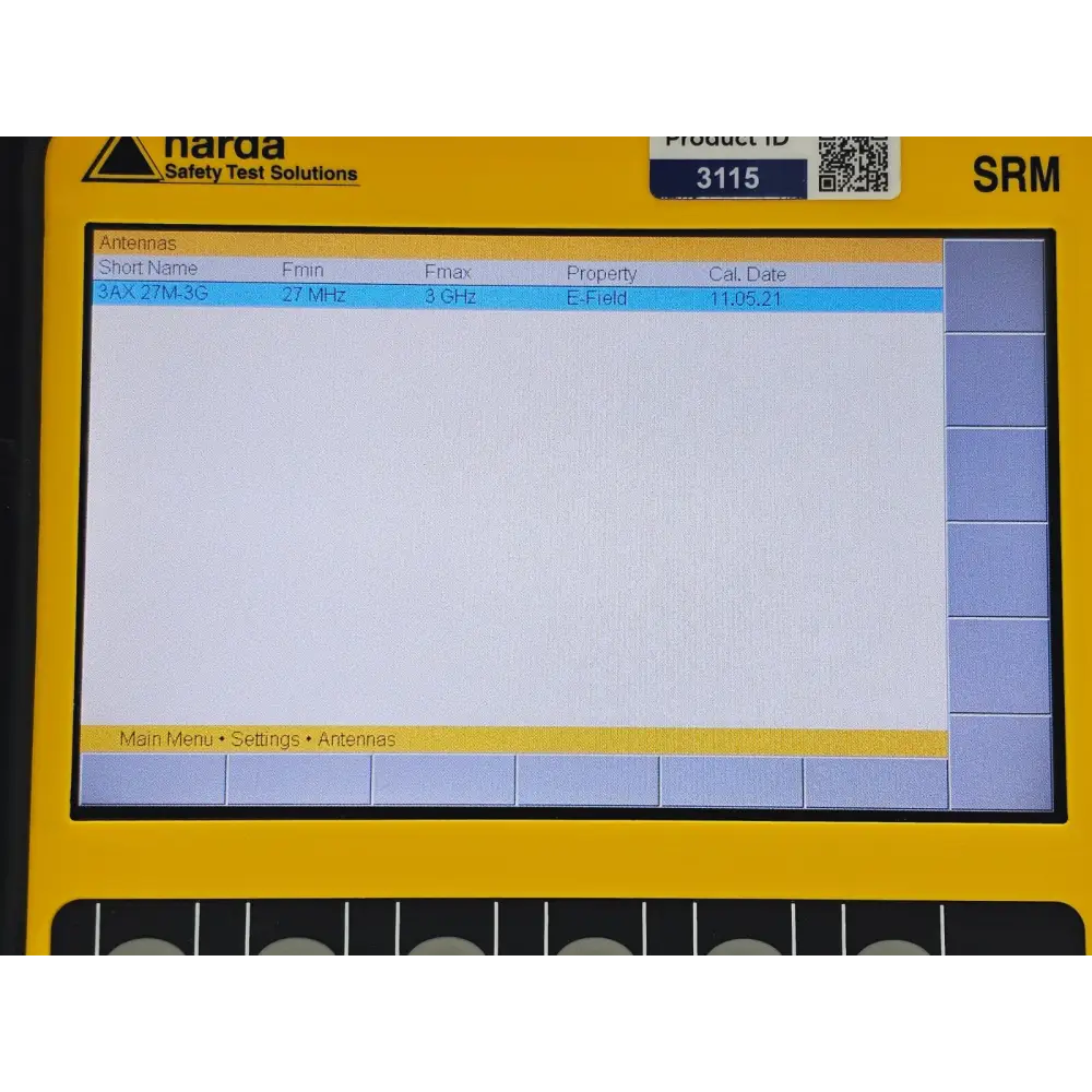 Narda SRM-3006 Selective Radiation Meter 3006/01 + 3501/03 Probe 27MHz - 3GHz