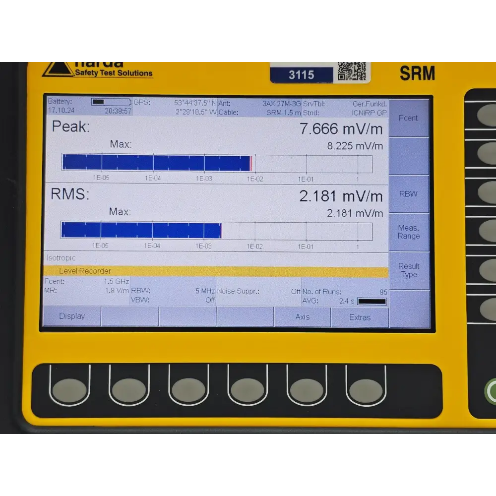 Narda SRM-3006 Selective Radiation Meter 3006/01 + 3501/03 Probe 27MHz - 3GHz