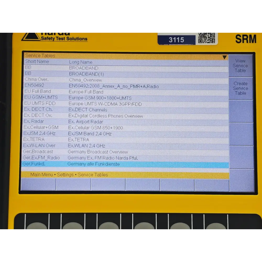Narda SRM-3006 Selective Radiation Meter 3006/01 + 3501/03 Probe 27MHz - 3GHz